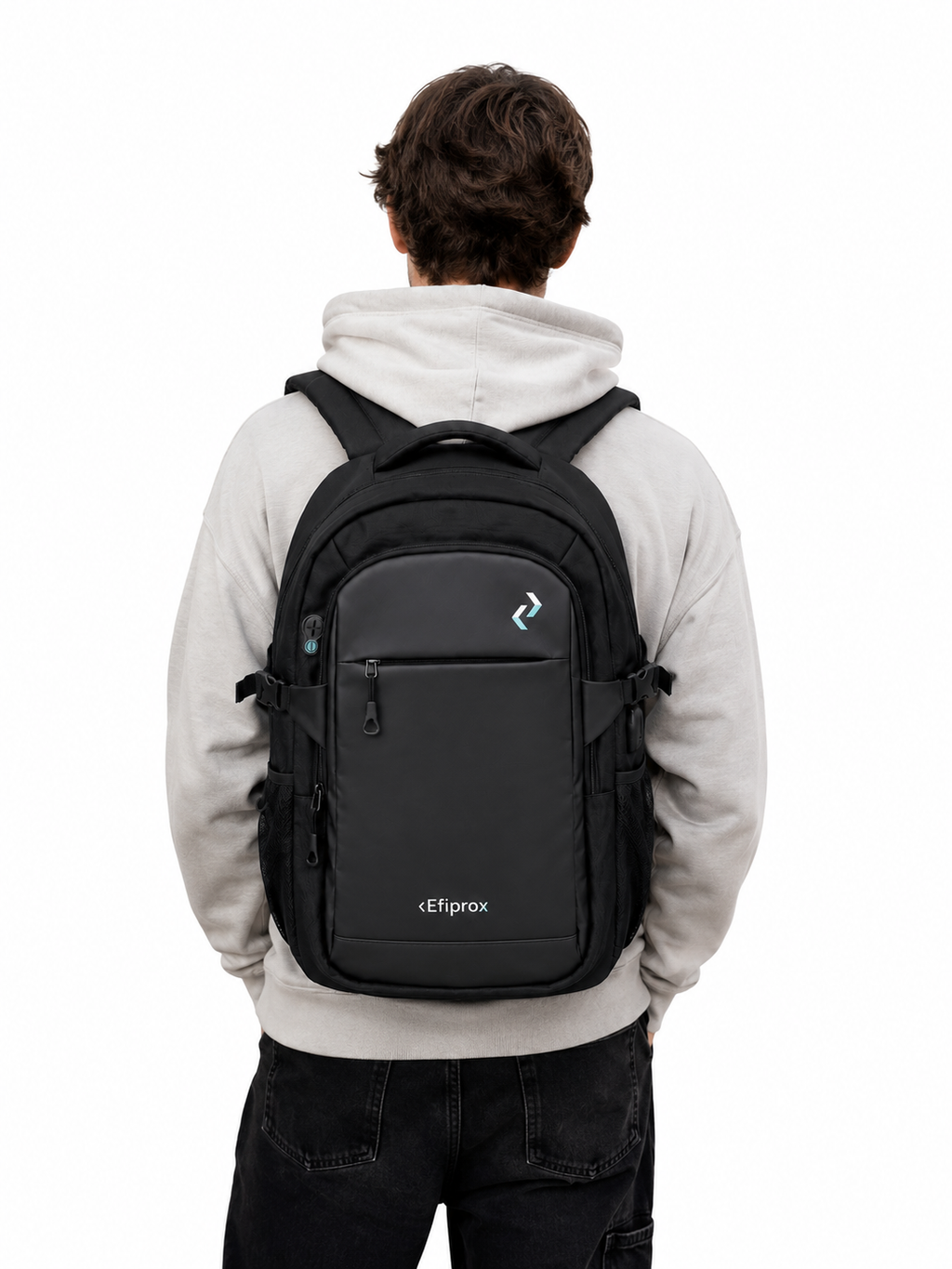 Mochila para PC Acolchada Impermeable Negra